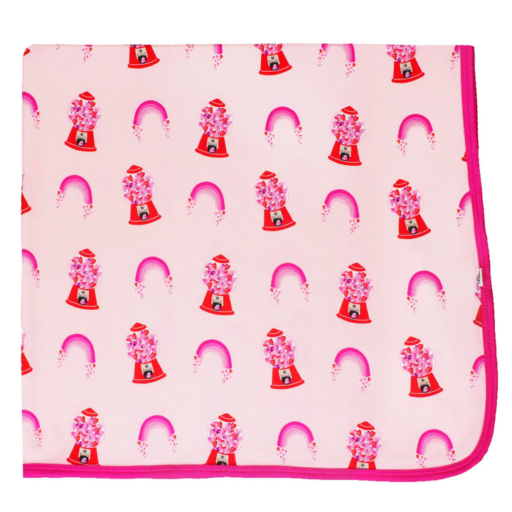 Painted Heart Gumballs Swaddling Blanket