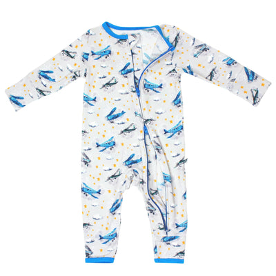 Planes Flying on Cloud 9 Coverall (0-24m) - Free Birdees