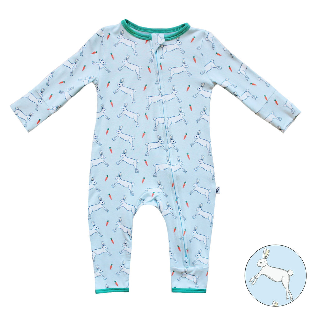 Powder Blue Bunnies Coverall (0-24m)