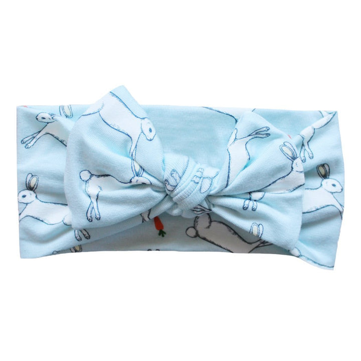 Powder Blue Bunnies Hair Bow