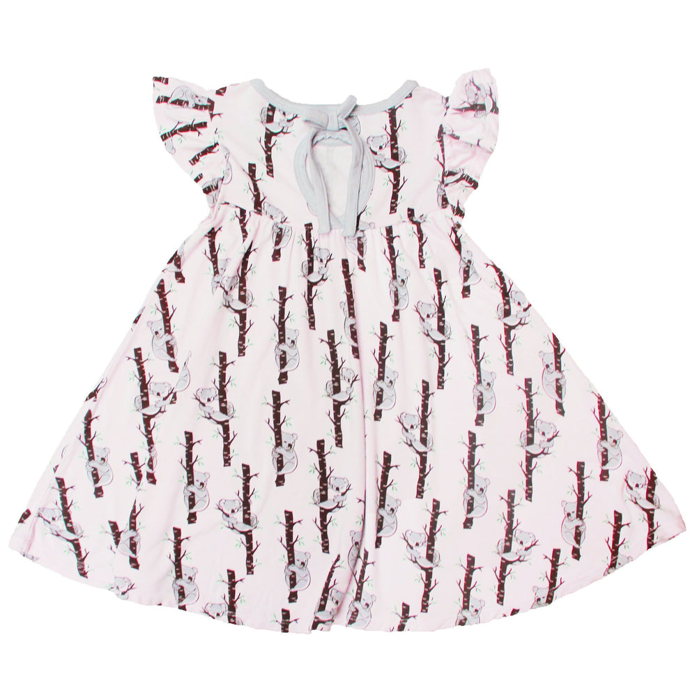 Powder Pink Koalas Twirling Dress (0-24m)