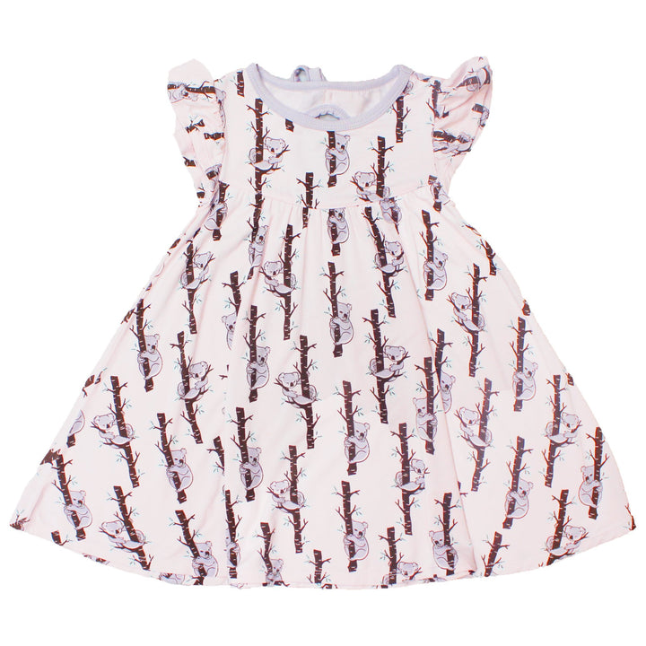 Powder Pink Koalas Twirling Dress (2T-5Y)