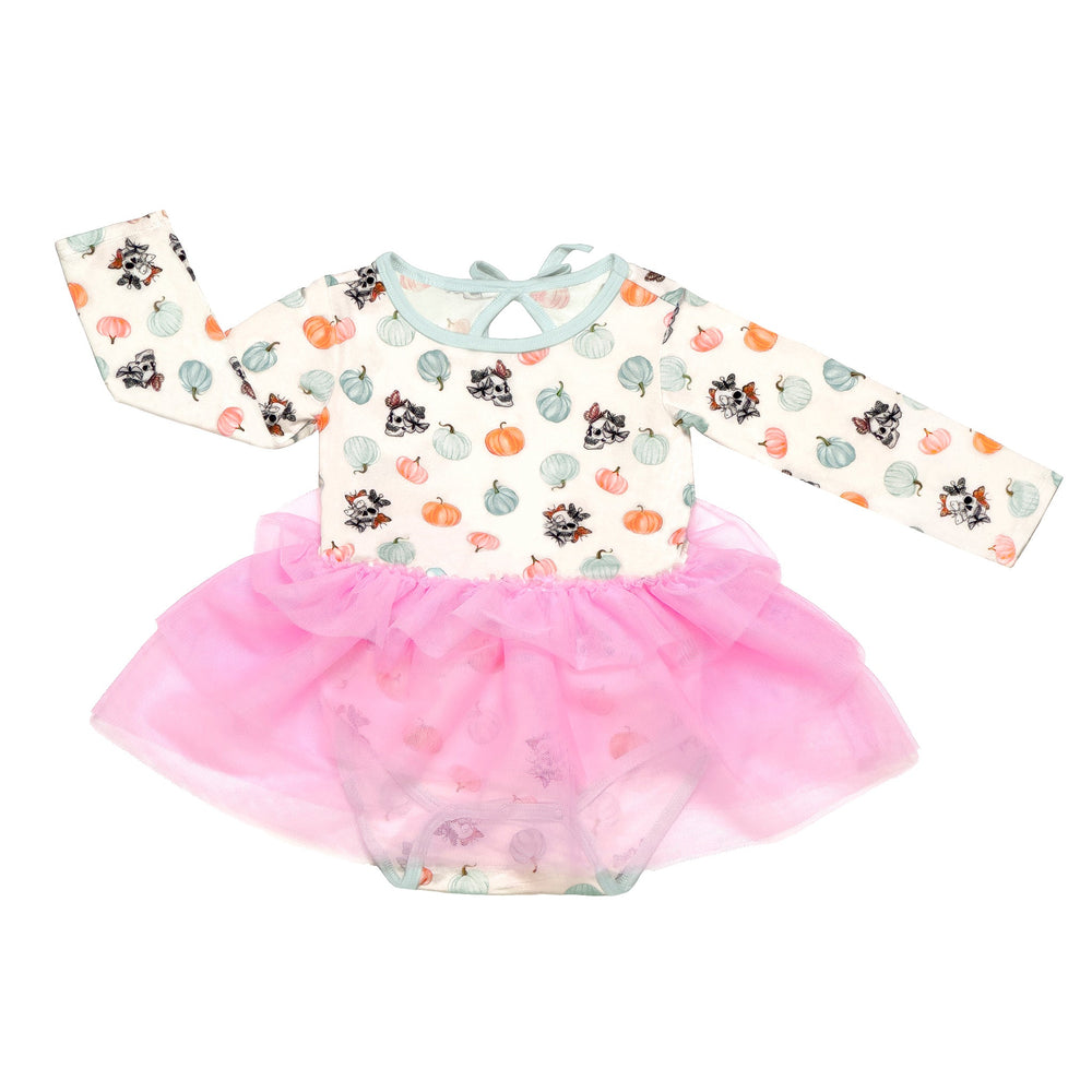 Pumpkin Garden of Moths & Skulls Ballerina Tutu Onesie Dress (3/6M-2T/3T)