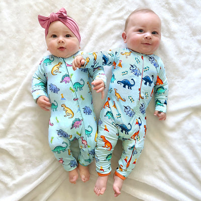 Rawr Your World Dinos & Dragonflies Coverall (0-24m) - Free Birdees
