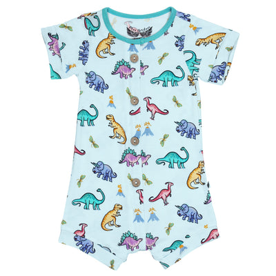 Rawr Your World Dinos & Dragonflies Two-Way Zippy Romper with Faux Buttons (2T-3T) - Free Birdees