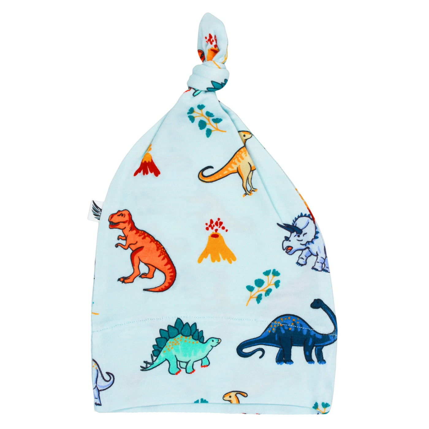 Rawr Your World Dinos & Volcanos Knotted Hat (0-3M) - Free Birdees