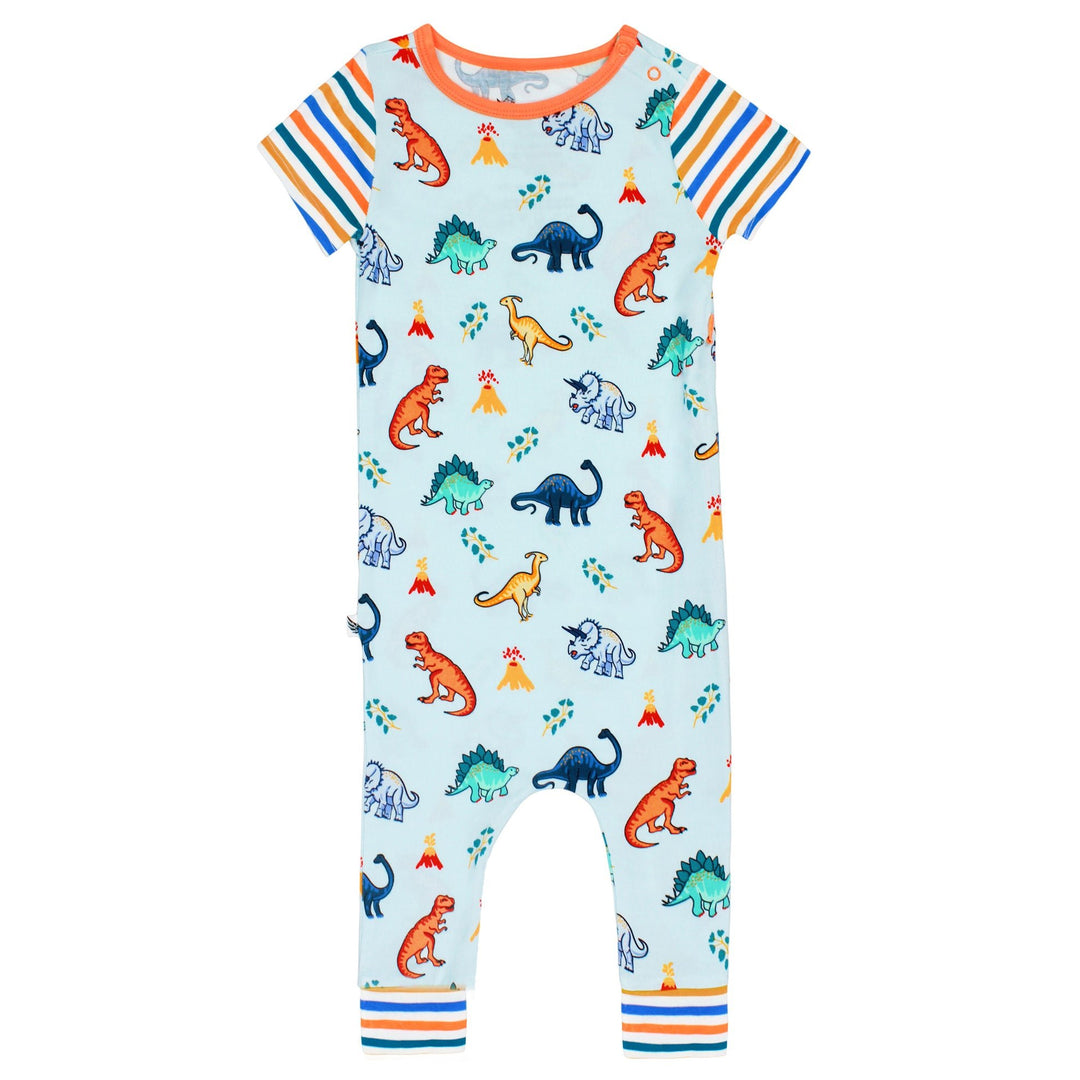 Rawr Your World Dinos & Volcanos Romper with Side Zipper (0-24m)