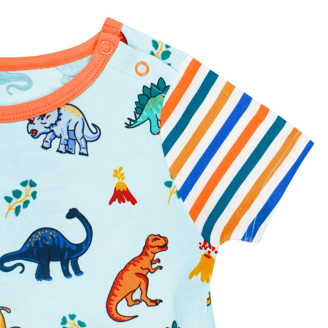 Rawr Your World Dinos & Volcanos Romper with Side Zipper (2T-3T)