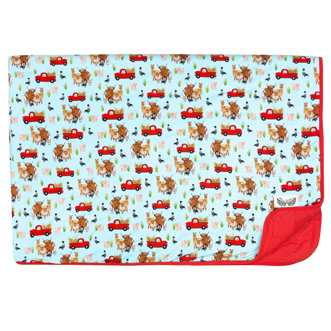 Ride with My Crew Quilted Toddler Blanket - Free Birdees