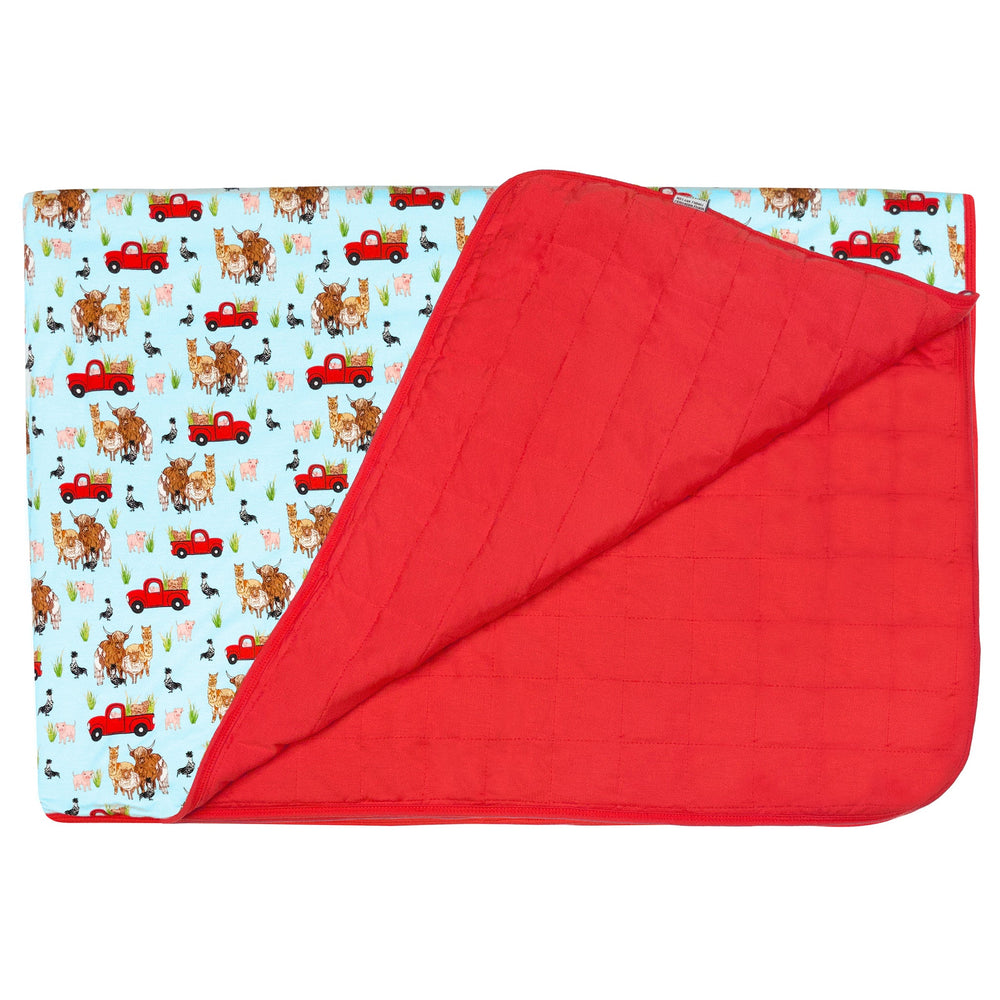Ride with My Crew Quilted Toddler Blanket