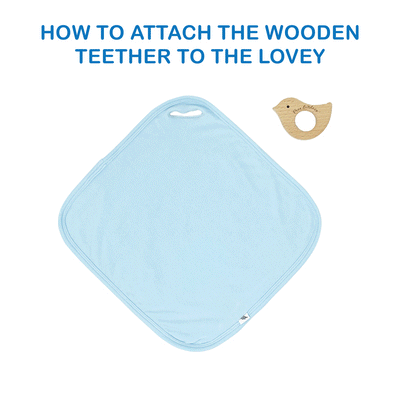 Rosewood Lovey with Wooden Teether - Free Birdees