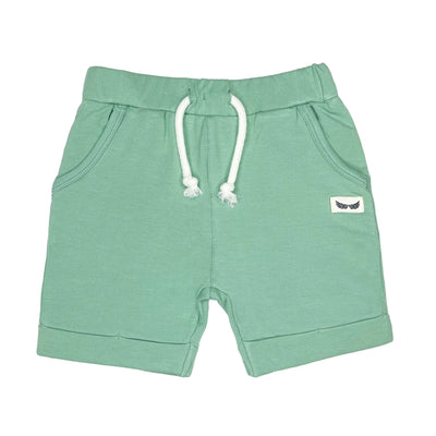 Sage Kids Harem Shorts with Pockets | 65% Bamboo/28% cotton/7% Spandex French Terry (18M-8Y) - Free Birdees