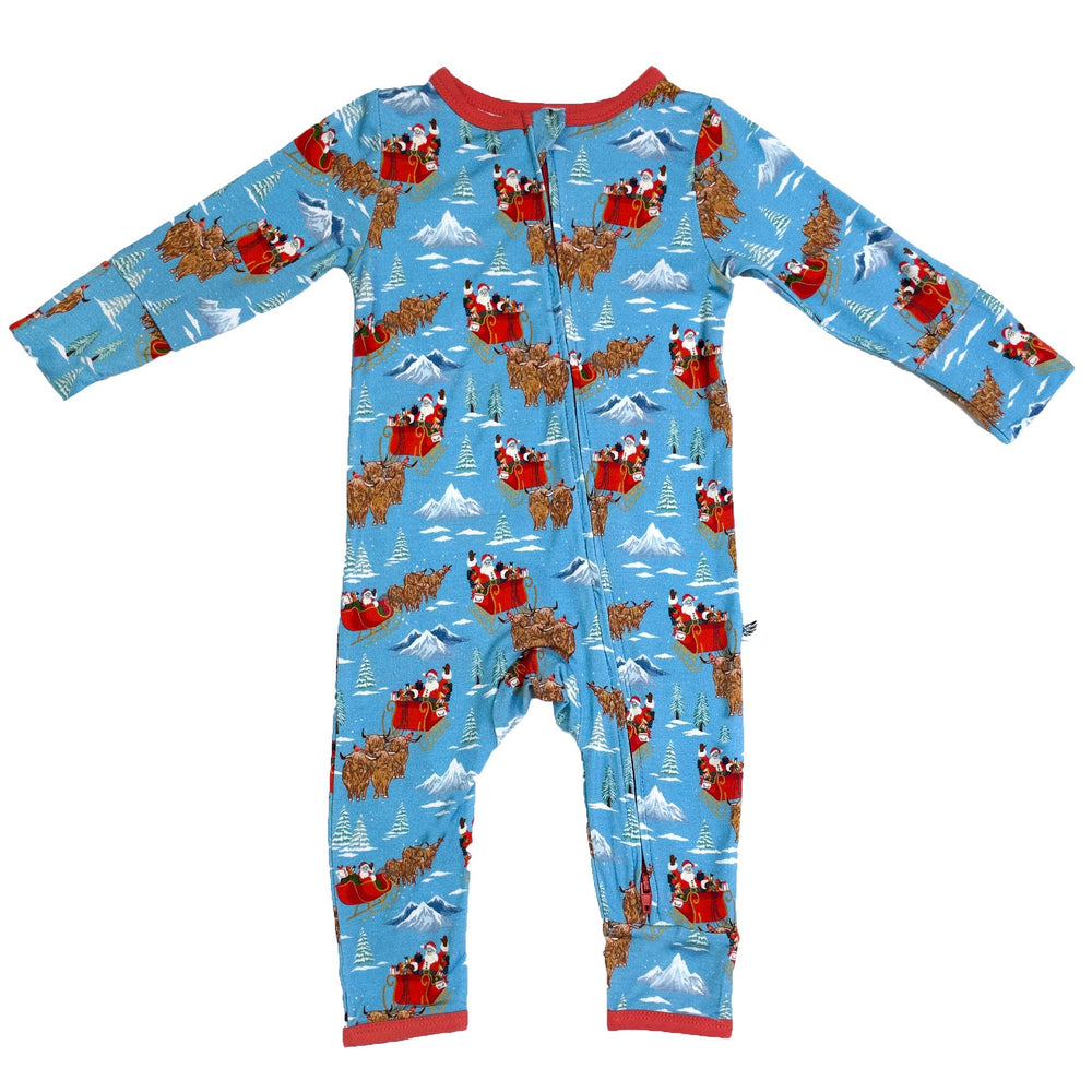 Santa & Highland Cattle Sleighs Coverall (2T-3T)