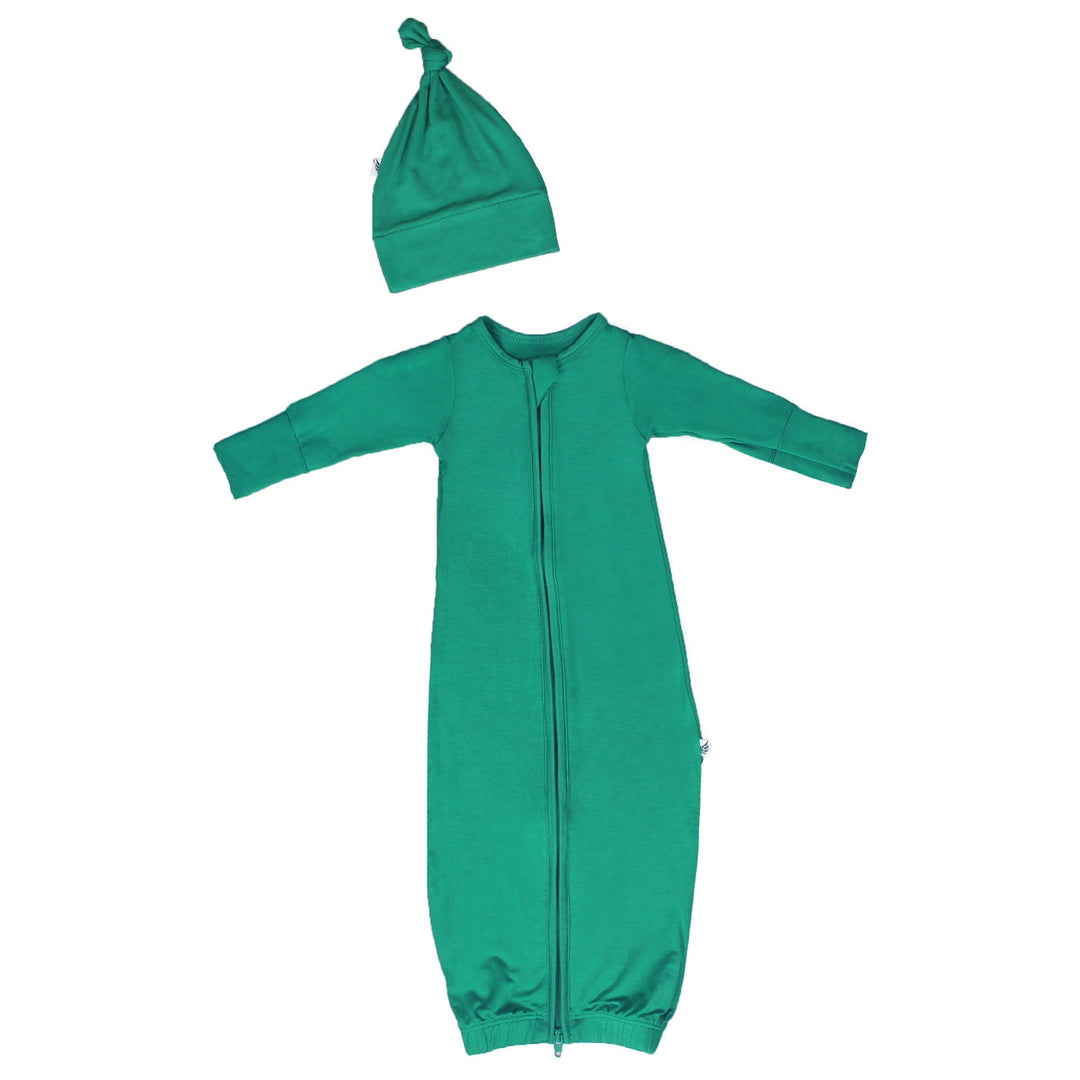 Thyme Newborn Gown & Knot Hat Set