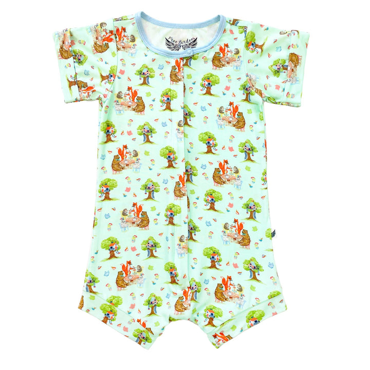 Tree House Party Short Two-Way Zippy Romper (2T-3T)