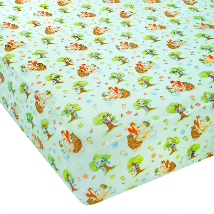 Tree House Party Twin Fitted Sheet