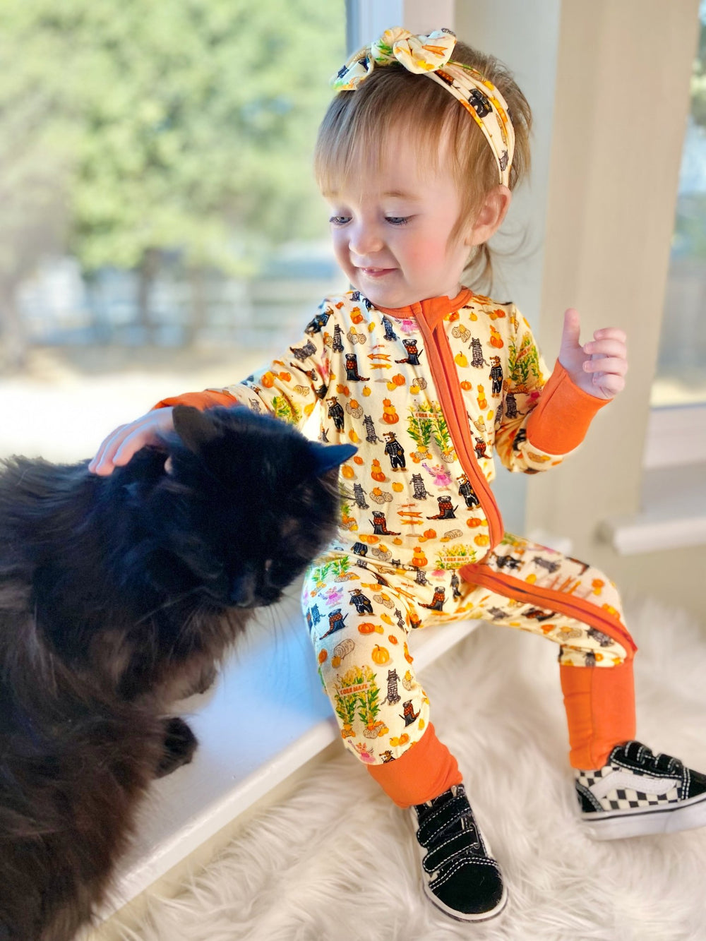 Trick-or-treating at the Pumpkin Patch Hair Bow