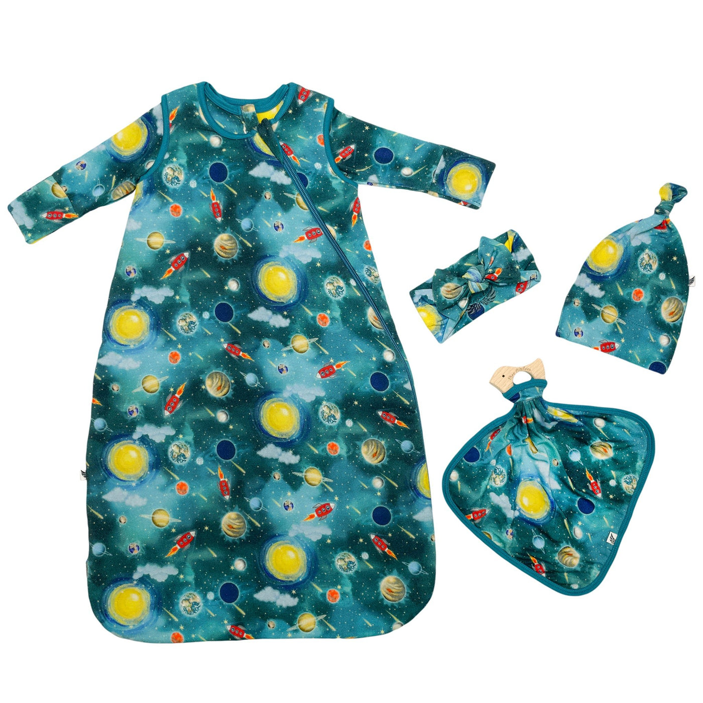 Vroom to the Planets Coverall (0-24m) - Free Birdees