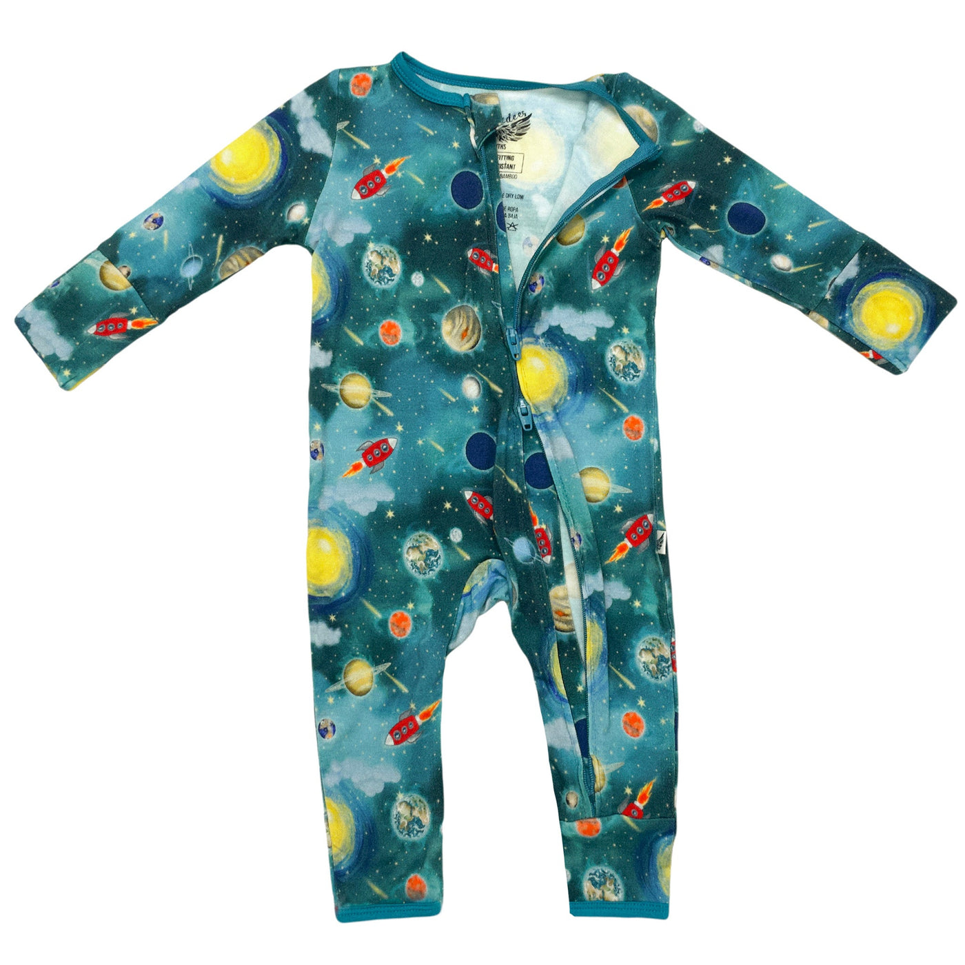 Vroom to the Planets Coverall (2T-3T) - Free Birdees