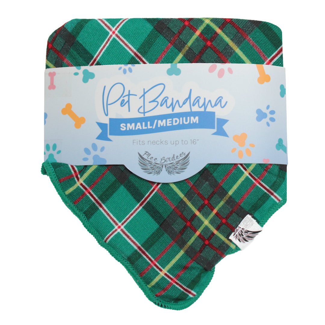 Winter Dreamland Plaid Pet Bandana