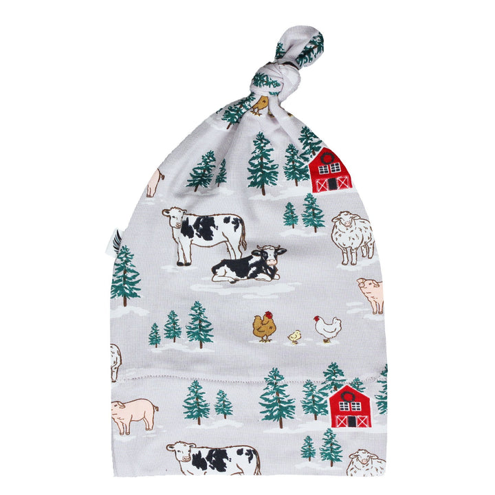 Winter Farm Buddies Knotted Hat (0-3M)