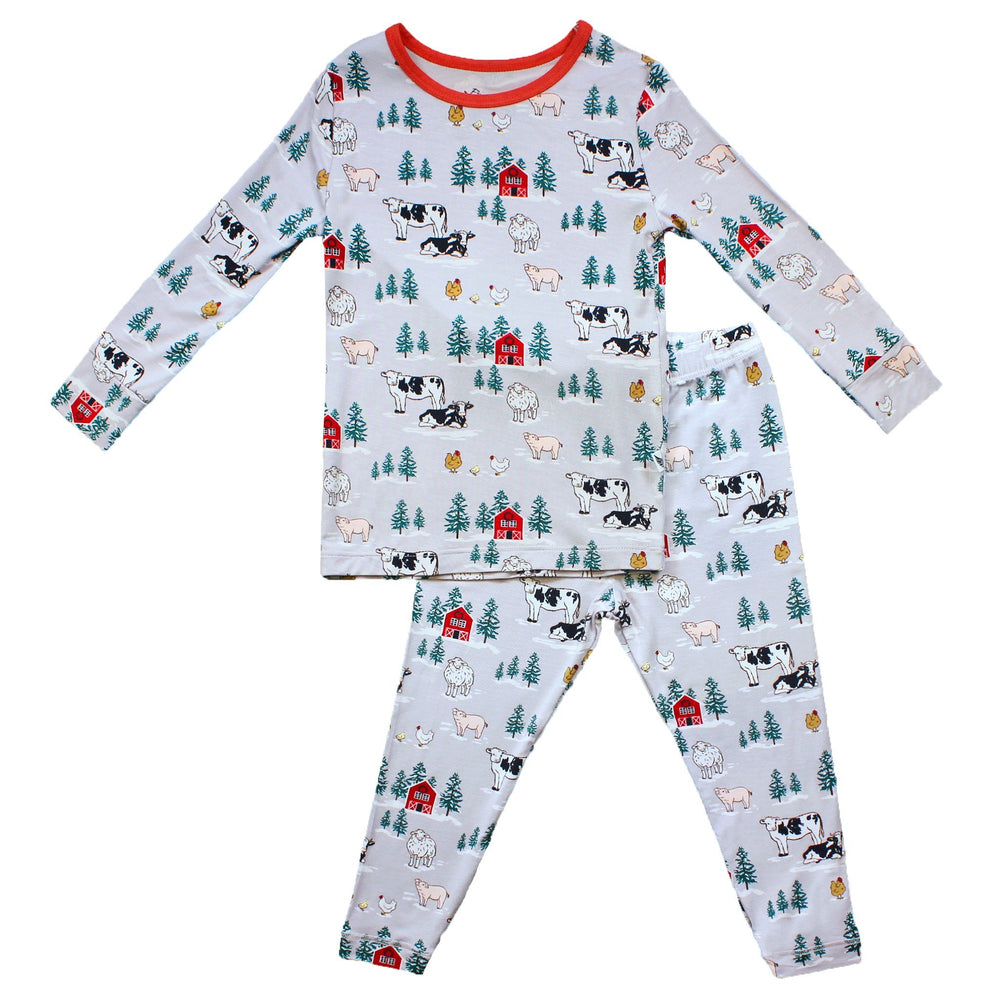 Winter Farm Buddies Long Sleeve Pajama Set (2T-12Y)