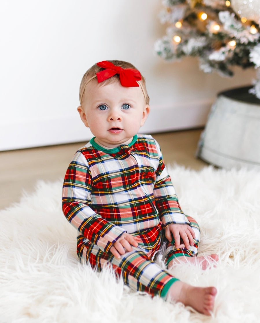Winter Holiday Plaid Coverall (0-24m)