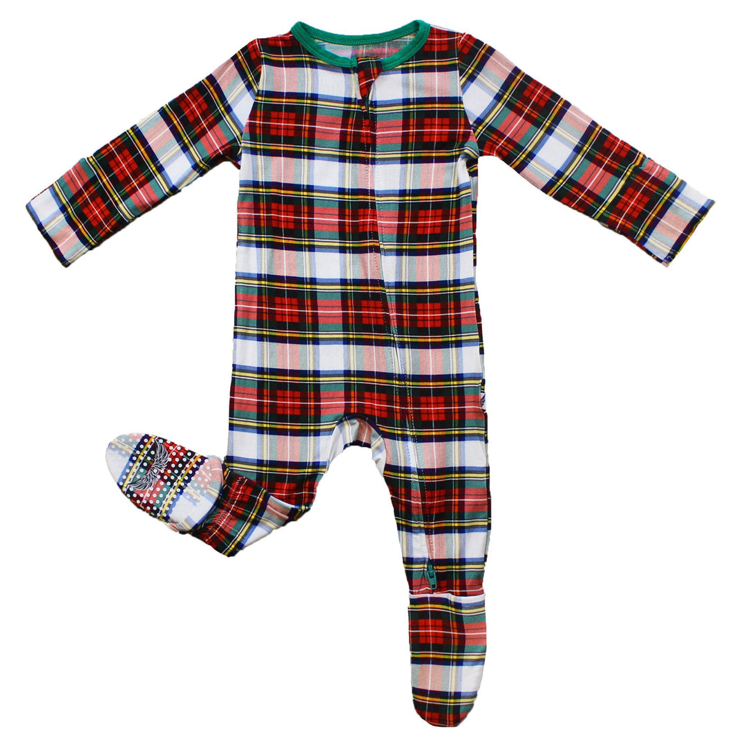 Winter Holiday Plaid Footie (NB-24m)