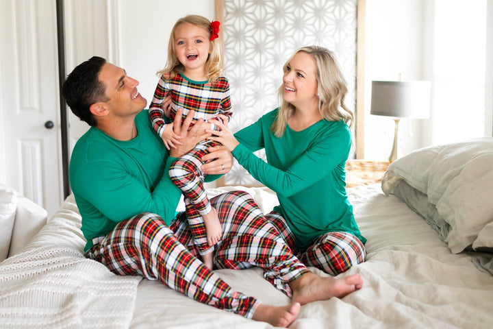 Winter Holiday Plaid Men's Long Sleeve Pajama Set