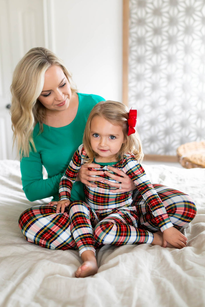 Winter Holiday Plaid Women's Long Sleeve Pajama Set